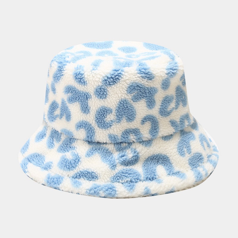 BK00078 หมวกบักเก็ตลายเสือดาวสีอ่อน
