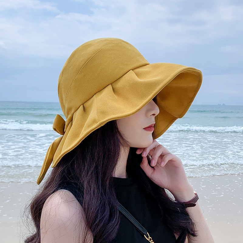 BK00022 หมวกบักเก็ตเลดี้โบว์หลัง Summer Sunbonnet