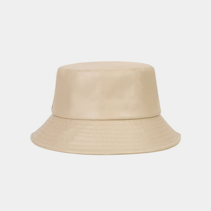 BK00049 หมวกบัคเก็ตหนัง PU