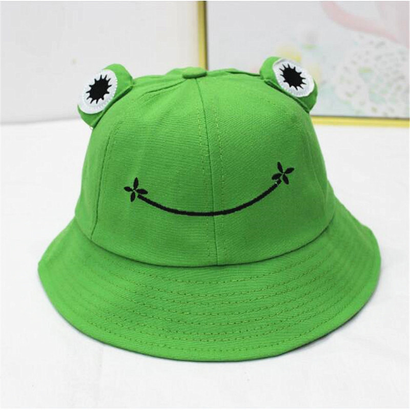 BK00040 หมวกกบตาโตเด็กบุคลิกภาพ Sunbonnet หมวกบักเก็ต
