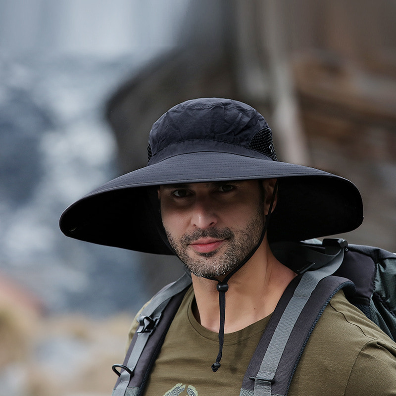 BK00028 หมวกกันแดดชายคาใหญ่ กันน้ำ แห้งเร็ว BK00028 หมวกกันแดดชายคาใหญ่ กันน้ำ แห้งเร็ว