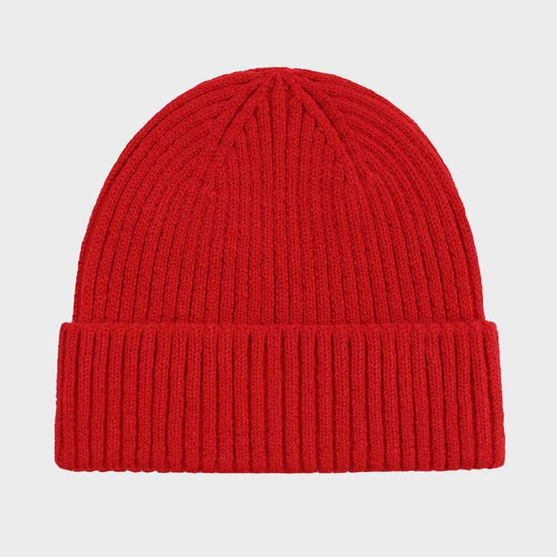 H00079 หมวกถักสำหรับผู้ใหญ่สีสันสดใสขั้นพื้นฐานสีทึบ