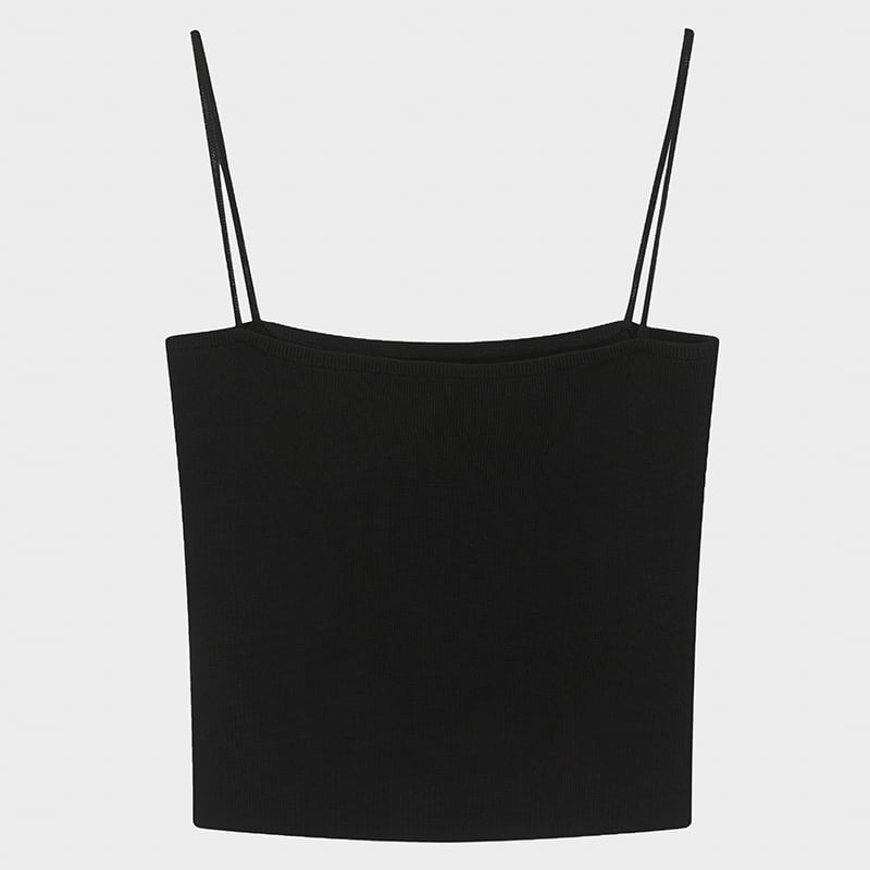 ML2241 สายเอี๊ยมถักสายสปาเก็ตตี้อเนกประสงค์เรียบง่าย ML2241 สายเอี๊ยมถักสายสปาเก็ตตี้อเนกประสงค์เรียบง่าย