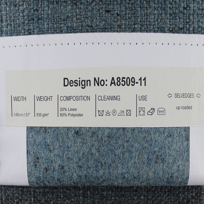 SM-A0034 ผ้าโซฟาโพลีเอสเตอร์ผสมลินินความหนาแน่นหนา