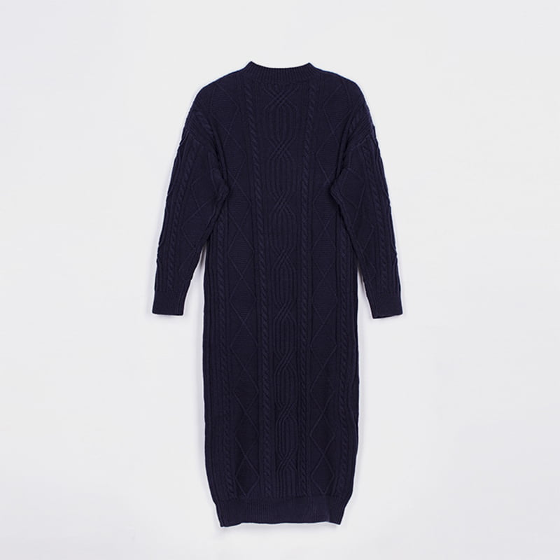 SM-K0032 ฤดูใบไม้ร่วง/ฤดูหนาวผู้หญิงคอวีสีทึบชุดถัก Jacquard