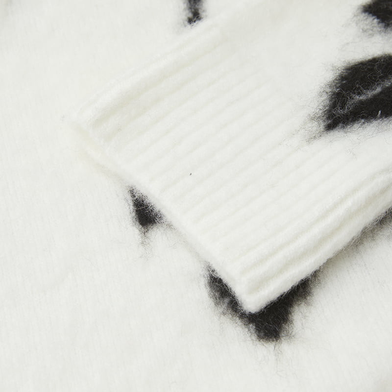 ML2208 ฤดูใบไม้ร่วงครึ่งคอเต่า Mohair Leaf เสื้อกันหนาวถักจัมเปอร์ ML2208 ฤดูใบไม้ร่วงครึ่งคอเต่า Mohair Leaf เสื้อกันหนาวถักจัมเปอร์