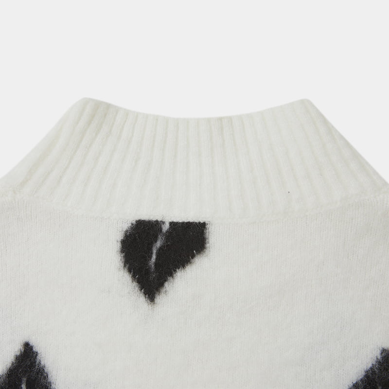 ML2208 ฤดูใบไม้ร่วงครึ่งคอเต่า Mohair Leaf เสื้อกันหนาวถักจัมเปอร์ ML2208 ฤดูใบไม้ร่วงครึ่งคอเต่า Mohair Leaf เสื้อกันหนาวถักจัมเปอร์