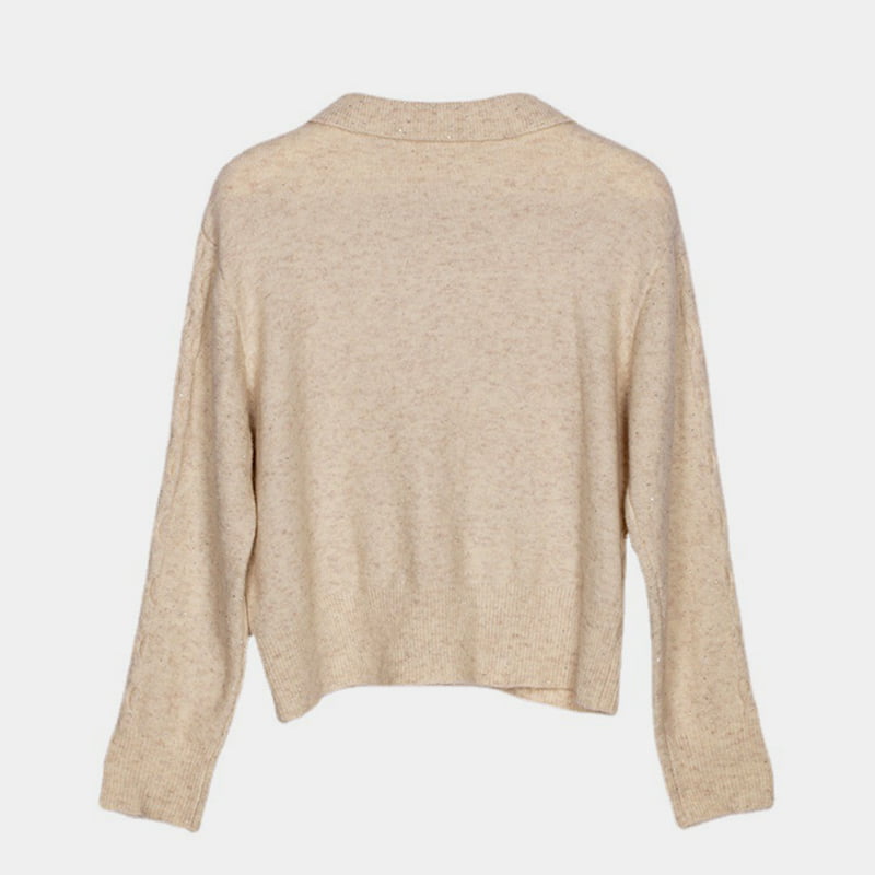 SM-K0012 เสื้อโปโลปกโปโลฤดูใบไม้ผลิฤดูใบไม้ร่วงสีทึบจัมเปอร์ถักด้านล่างกลวงออก SM-K0012 เสื้อโปโลปกโปโลฤดูใบไม้ผลิฤดูใบไม้ร่วงสีทึบจัมเปอร์ถักด้านล่างกลวงออก