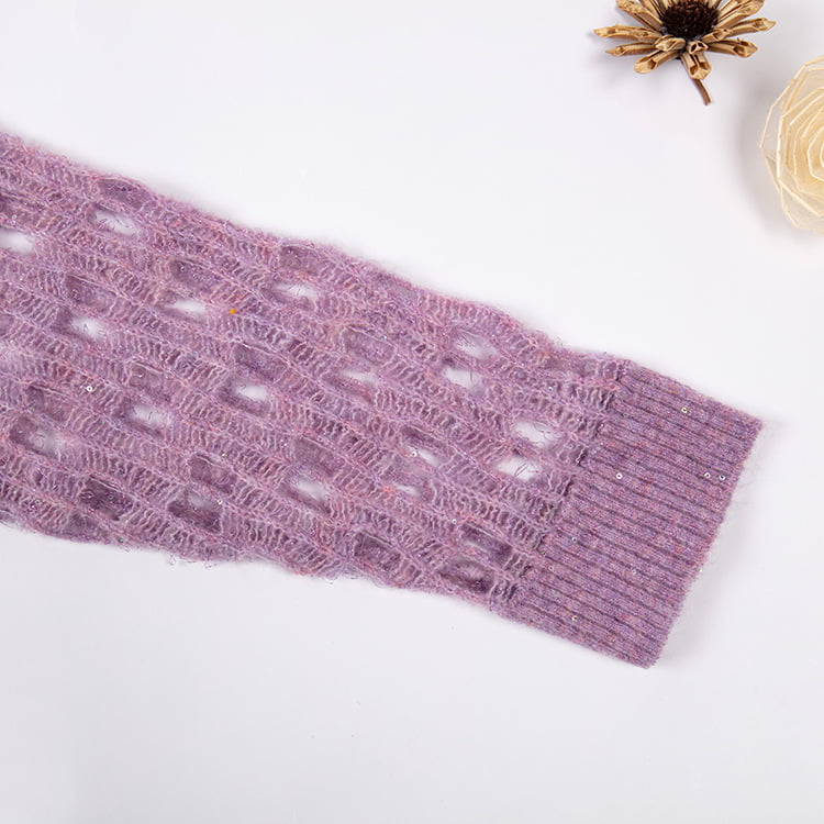 SM-K0040 จัมเปอร์ถักผ้าขนแกะประดับเลื่อมคอวี แขนคัตเอาท์ Super Fairy SM-K0040 จัมเปอร์ถักผ้าขนแกะประดับเลื่อมคอวี แขนคัตเอาท์ Super Fairy