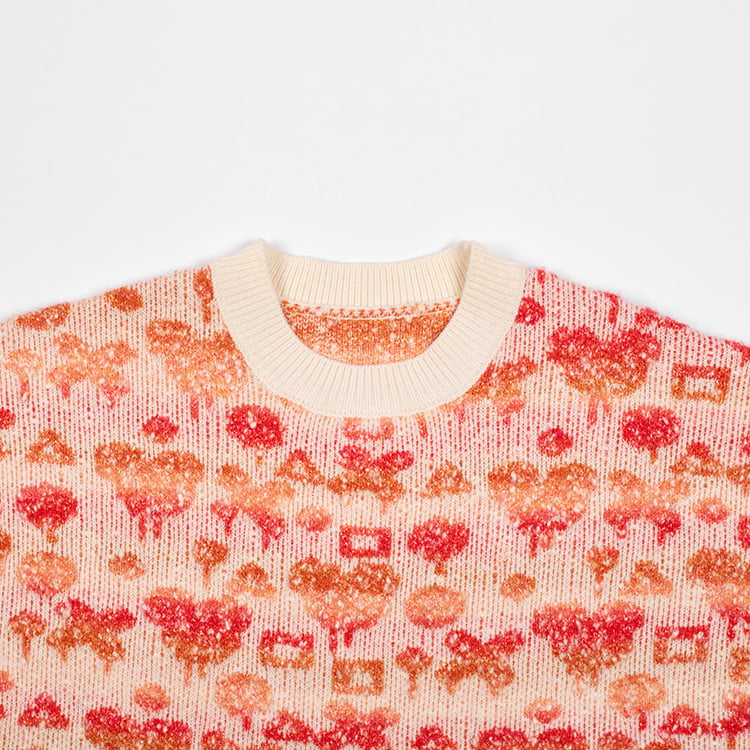 SM-K0038 เสื้อกันหนาวคอกลมผู้หญิงหวานสามมิติรูปแบบถักจัมเปอร์ SM-K0038 เสื้อกันหนาวคอกลมผู้หญิงหวานสามมิติรูปแบบถักจัมเปอร์