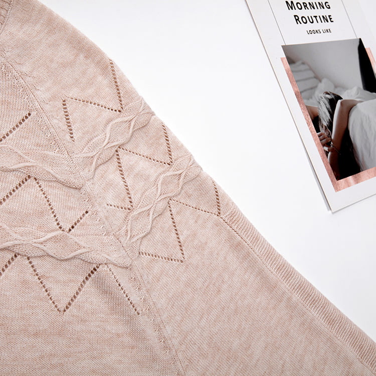 SM-K0042 จัมเปอร์ถักแขนยาวหลวมเสื้อถัก Bottoming แบบกลวงบางหยัก SM-K0042 จัมเปอร์ถักแขนยาวหลวมเสื้อถัก Bottoming แบบกลวงบางหยัก