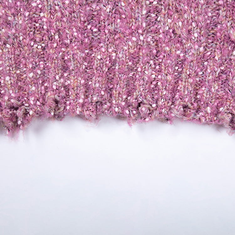 SM-K0037 ฤดูใบไม้ผลิและฤดูใบไม้ร่วงคอกลมคอ Hem Raw Notch ผู้หญิงถักจัมเปอร์ SM-K0037 ฤดูใบไม้ผลิและฤดูใบไม้ร่วงคอกลมคอ Hem Raw Notch ผู้หญิงถักจัมเปอร์