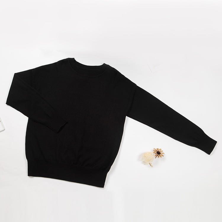 SM-K0048 จัมเปอร์ถักคอกลมแขนยาวตัวอักษร Jacquard สำหรับผู้หญิง SM-K0048 จัมเปอร์ถักคอกลมแขนยาวตัวอักษร Jacquard สำหรับผู้หญิง