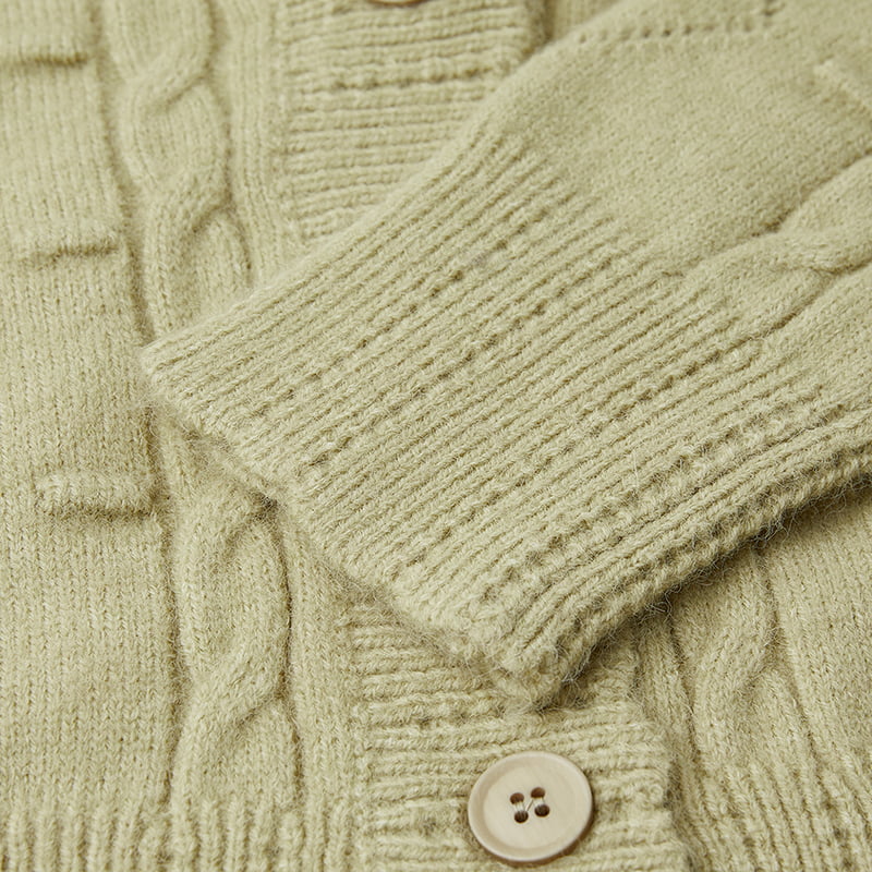 ML2213 เสื้อแจ็คเก็ตคาร์ดิแกนถักแฮนด์เมดสีเขียวอะโวคาโดญี่ปุ่นย้อนยุค ML2213 เสื้อแจ็คเก็ตคาร์ดิแกนถักแฮนด์เมดสีเขียวอะโวคาโดญี่ปุ่นย้อนยุค