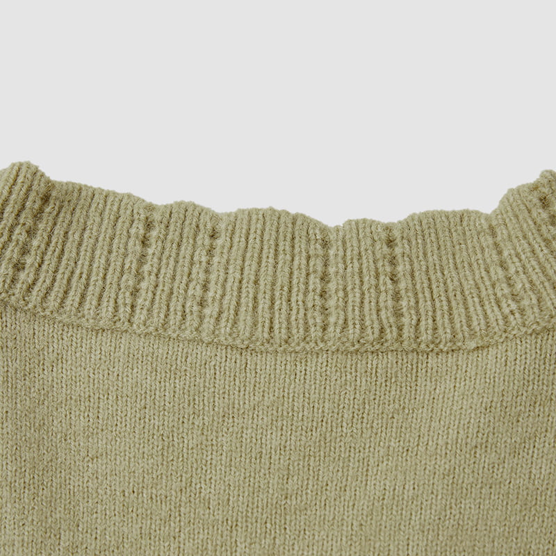 ML2213 เสื้อแจ็คเก็ตคาร์ดิแกนถักแฮนด์เมดสีเขียวอะโวคาโดญี่ปุ่นย้อนยุค ML2213 เสื้อแจ็คเก็ตคาร์ดิแกนถักแฮนด์เมดสีเขียวอะโวคาโดญี่ปุ่นย้อนยุค