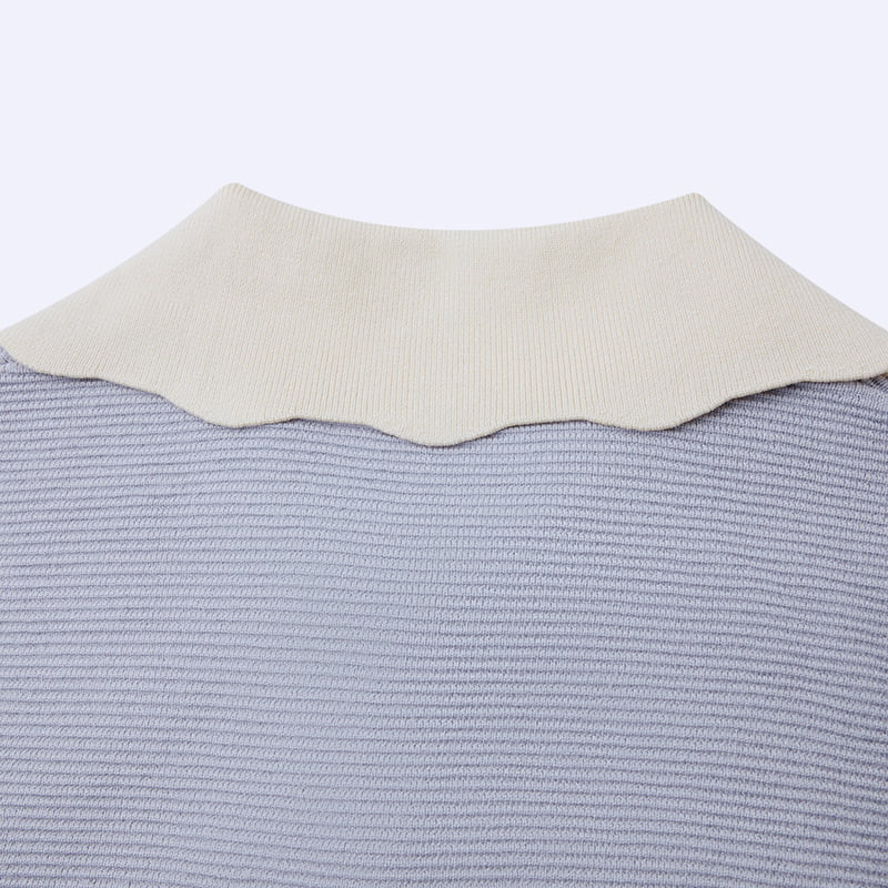 ML2210 เสื้อคาร์ดิแกนถักคอตุ๊กตาฝรั่งเศส หัวเข็มขัดมุก เส้นด้ายปั่นหลัก ML2210 เสื้อคาร์ดิแกนถักคอตุ๊กตาฝรั่งเศส หัวเข็มขัดมุก เส้นด้ายปั่นหลัก