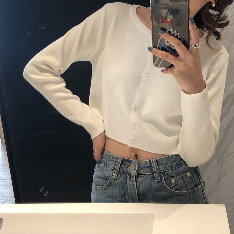 SM-K0016 สไตล์สั้นแขนยาวหลวมคอบางผู้หญิงเสื้อกันหนาวถักเสื้อสเวตเตอร์ถัก SM-K0016 สไตล์สั้นแขนยาวหลวมคอบางผู้หญิงเสื้อกันหนาวถักเสื้อสเวตเตอร์ถัก