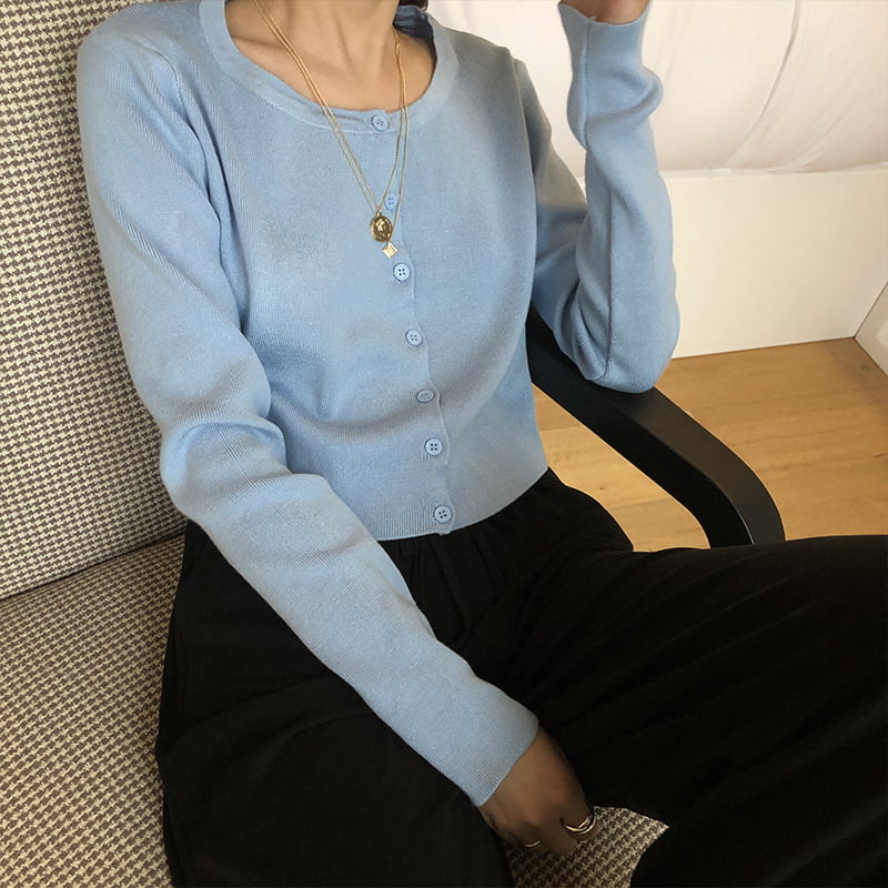 SM-K0016 สไตล์สั้นแขนยาวหลวมคอบางผู้หญิงเสื้อกันหนาวถักเสื้อสเวตเตอร์ถัก SM-K0016 สไตล์สั้นแขนยาวหลวมคอบางผู้หญิงเสื้อกันหนาวถักเสื้อสเวตเตอร์ถัก