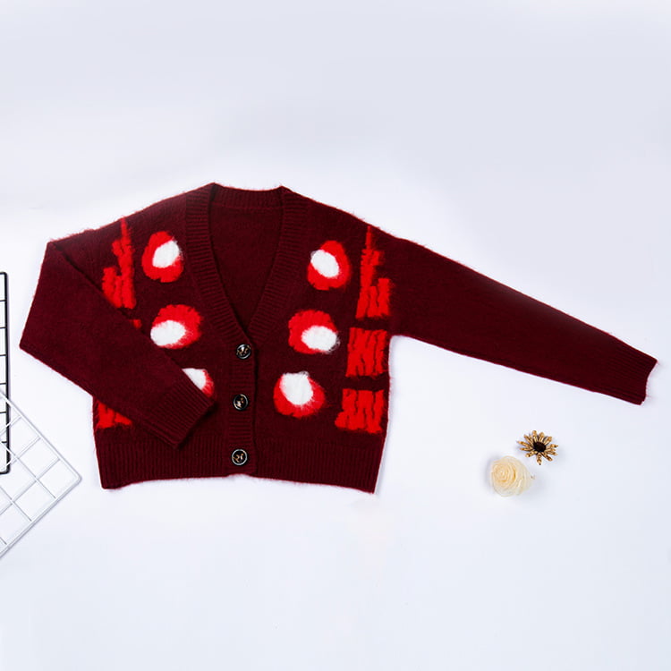 SM-K0030 ฤดูใบไม้ร่วง/ฤดูหนาว Jacquard Flecked Contrast สีผู้หญิงหนาถักเสื้อสเวตเตอร์ถัก SM-K0030 ฤดูใบไม้ร่วง/ฤดูหนาว Jacquard Flecked Contrast สีผู้หญิงหนาถักเสื้อสเวตเตอร์ถัก