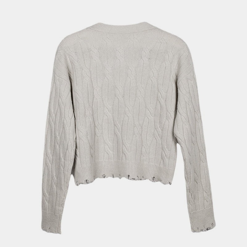 SM-K0013 เสื้อสเวตเตอร์ถักคอวีสามมิติฤดูใบไม้ร่วง/ฤดูหนาว SM-K0013 เสื้อสเวตเตอร์ถักคอวีสามมิติฤดูใบไม้ร่วง/ฤดูหนาว