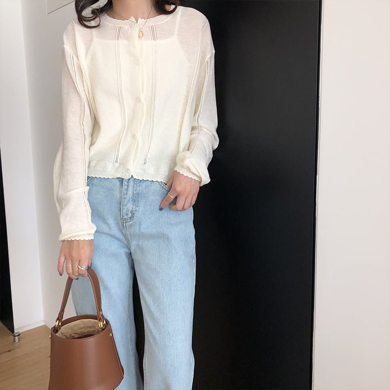 SM-K0014 เสื้อคาร์ดิแกนถักกันแดดสำหรับผู้หญิงสำหรับฤดูร้อน SM-K0014 เสื้อคาร์ดิแกนถักกันแดดสำหรับผู้หญิงสำหรับฤดูร้อน