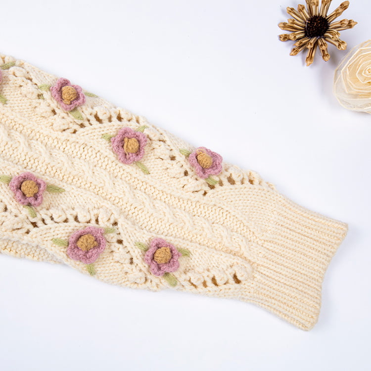 SM-K0008 หลวม Retro Manual Hook เสื้อแขนยาวผู้หญิงเสื้อสเวตเตอร์ถักถัก SM-K0008 หลวม Retro Manual Hook เสื้อแขนยาวผู้หญิงเสื้อสเวตเตอร์ถักถัก