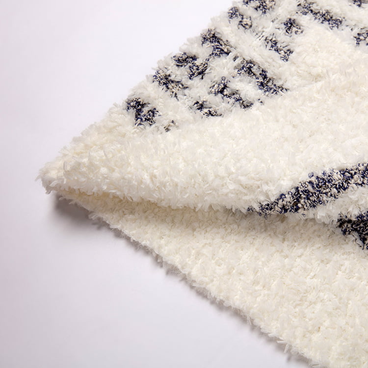 SM-K0041 คาร์ดิแกนถักผ้าโมแฮร์ลายตารางขาวดำ สไตล์เกาหลี Lazy Style SM-K0041 คาร์ดิแกนถักผ้าโมแฮร์ลายตารางขาวดำ สไตล์เกาหลี Lazy Style