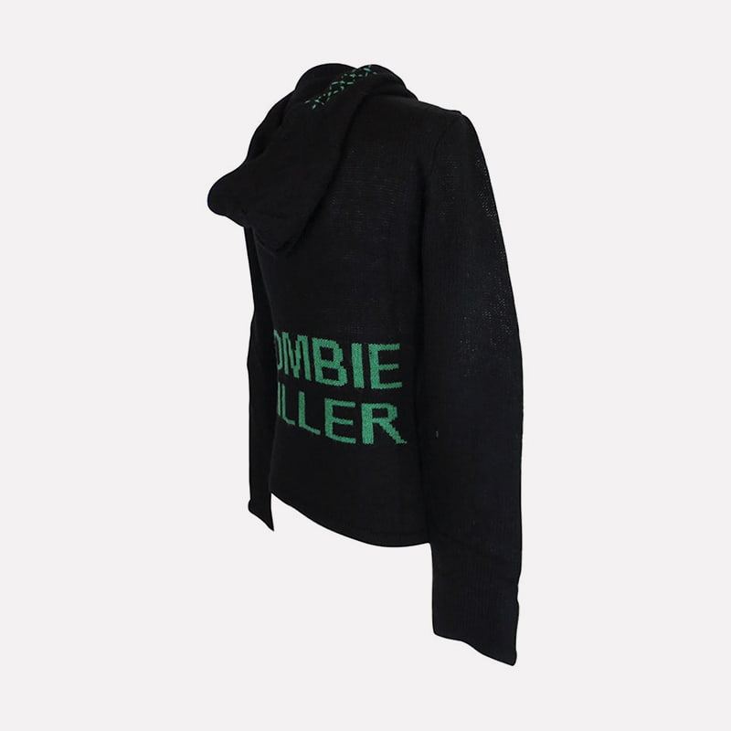 SM-K0098 เสื้อสเวตเตอร์ถักมีฮู้ดลายโมโนแกรม SM-K0098 เสื้อสเวตเตอร์ถักมีฮู้ดลายโมโนแกรม