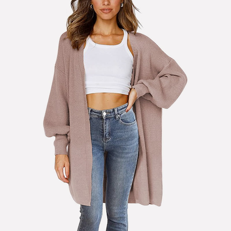 SM-K0061 เสื้อคาร์ดิแกนถักคอวียาวปานกลาง SM-K0061 เสื้อคาร์ดิแกนถักคอวียาวปานกลาง