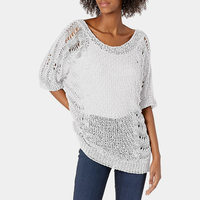 SM-K0060 เสื้อจั๊มเปอร์กันแดดแขนสั้นคอกลมกลวงออก SM-K0060 เสื้อจั๊มเปอร์กันแดดแขนสั้นคอกลมกลวงออก