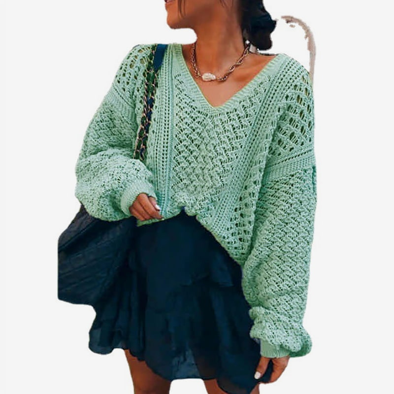 SM-K0082 เสื้อกันหนาวเสื้อสวมหัวถักกลวงคอวีสีทึบจัมเปอร์ถัก SM-K0082 เสื้อกันหนาวเสื้อสวมหัวถักกลวงคอวีสีทึบจัมเปอร์ถัก