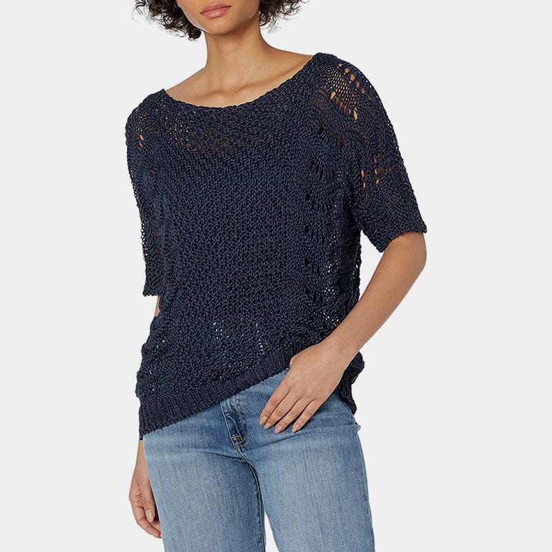 SM-K0060 เสื้อจั๊มเปอร์กันแดดแขนสั้นคอกลมกลวงออก SM-K0060 เสื้อจั๊มเปอร์กันแดดแขนสั้นคอกลมกลวงออก