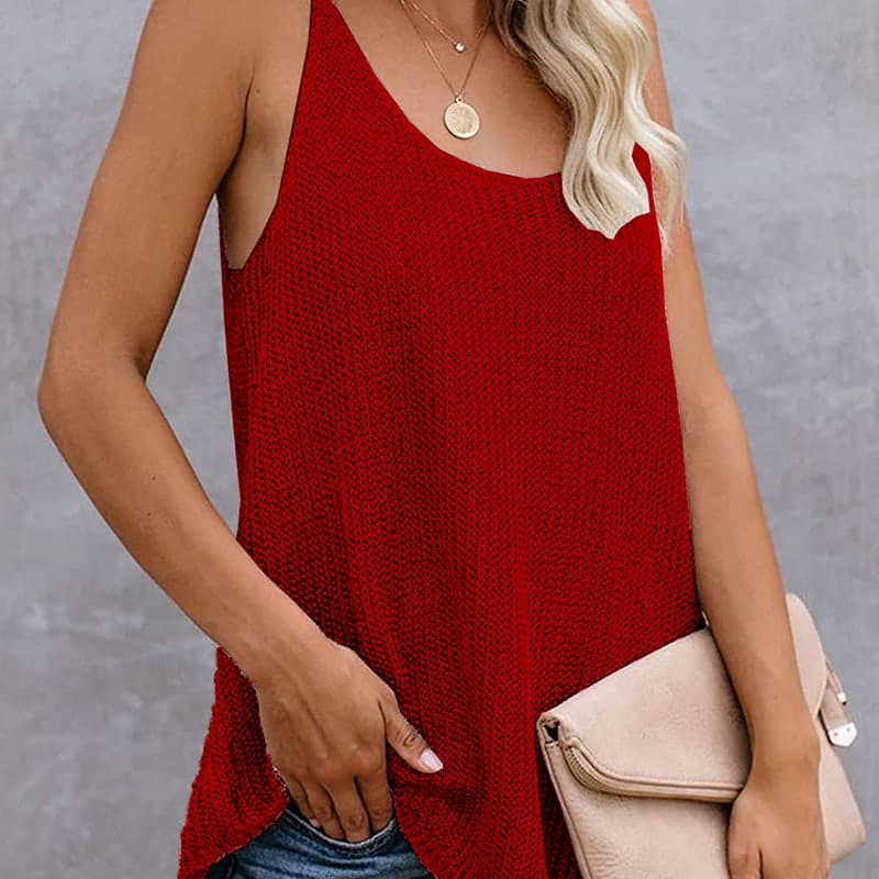 SM-K0065 เสื้อกั๊กถักคอยูบางและหลวม SM-K0065 เสื้อกั๊กถักคอยูบางและหลวม