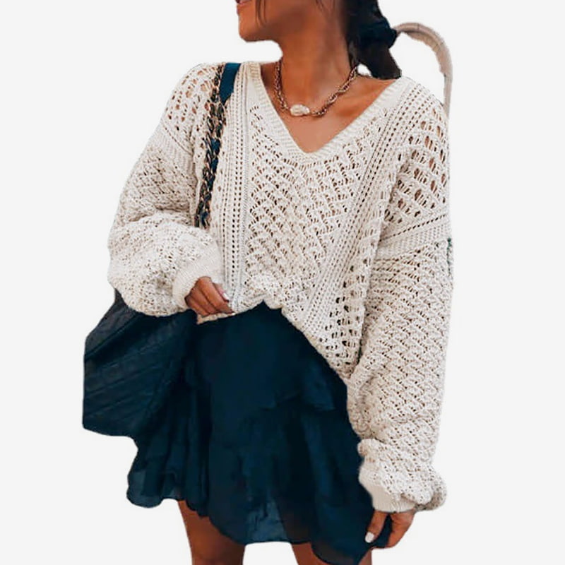 SM-K0082 เสื้อกันหนาวเสื้อสวมหัวถักกลวงคอวีสีทึบจัมเปอร์ถัก SM-K0082 เสื้อกันหนาวเสื้อสวมหัวถักกลวงคอวีสีทึบจัมเปอร์ถัก