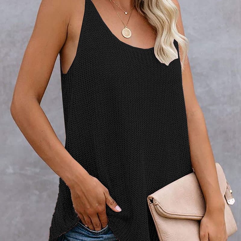 SM-K0065 เสื้อกั๊กถักคอยูบางและหลวม SM-K0065 เสื้อกั๊กถักคอยูบางและหลวม