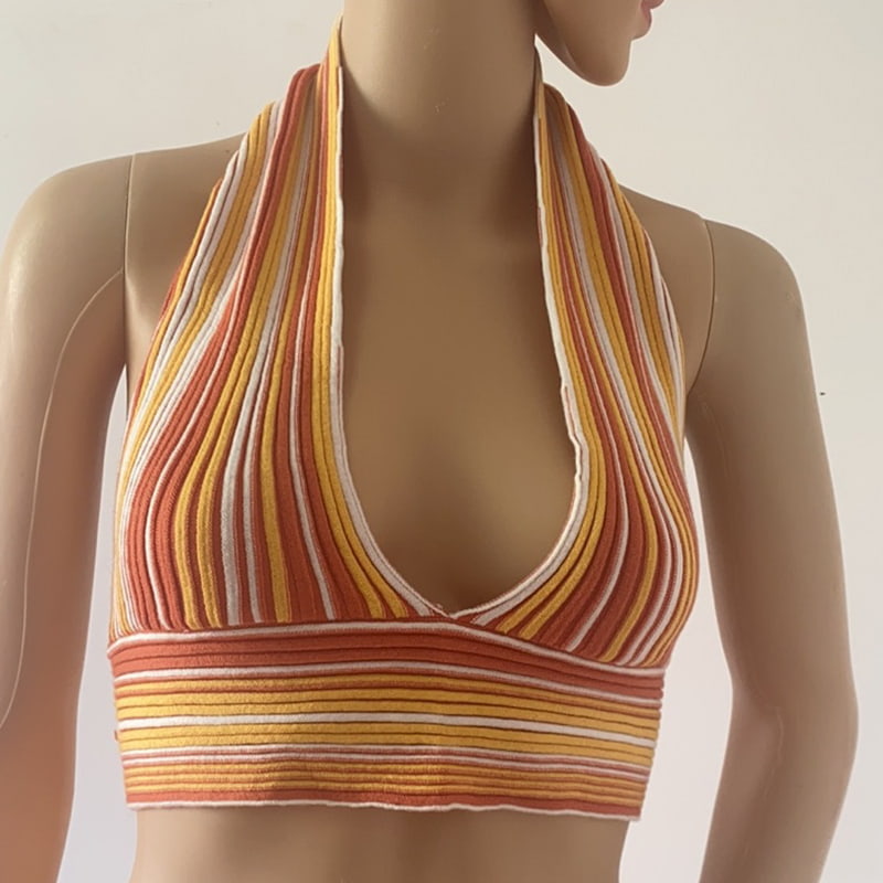 SM-K0107 เสื้อกล้ามถักคอลายสี SM-K0107 เสื้อกล้ามถักคอลายสี