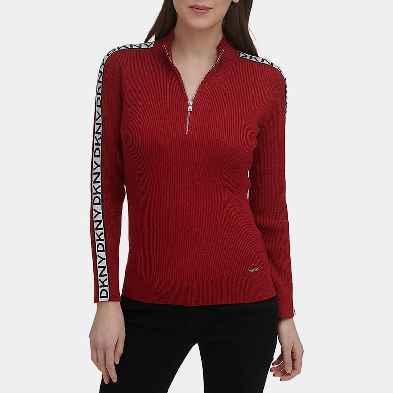 SM-K0056 จัมเปอร์ถักคอกลมซิปตัวอักษร Jacquard แขนยาว SM-K0056 จัมเปอร์ถักคอกลมซิปตัวอักษร Jacquard แขนยาว