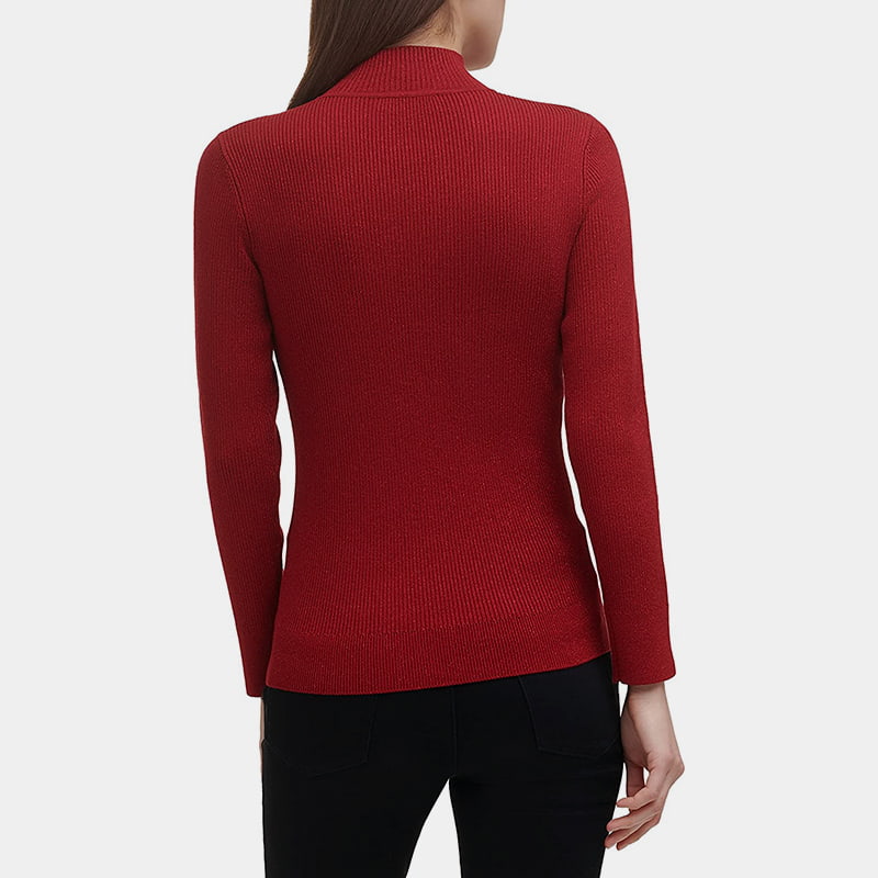 SM-K0056 จัมเปอร์ถักคอกลมซิปตัวอักษร Jacquard แขนยาว SM-K0056 จัมเปอร์ถักคอกลมซิปตัวอักษร Jacquard แขนยาว